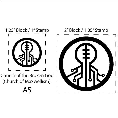 Church of the Broken God church of Maxwellism Stamp - Etsy