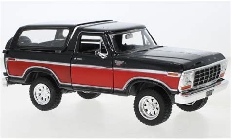 Miniature Ford Bronco Motormax Custom Rouge Blanche Voiture