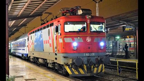 HŽ vlakovi u Zagrebu po noći Night trains in Zagreb Croatia December