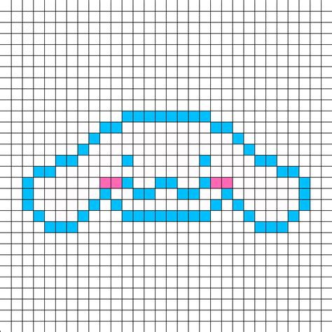 Cinnamoroll Pixel Art Grid