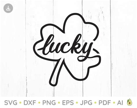 Lucky Svg Lucky Shamrock Svg Lucky Clover St Patricks Etsy