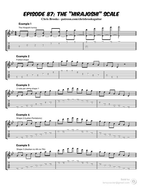 Episode 87 Hirajoshi scale | PDF | Music Theory | String Instruments