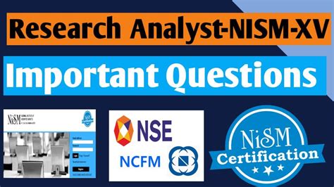 Nism Xv Research Analyst Details Syllabus Nism Nismexam Nism Nismexam