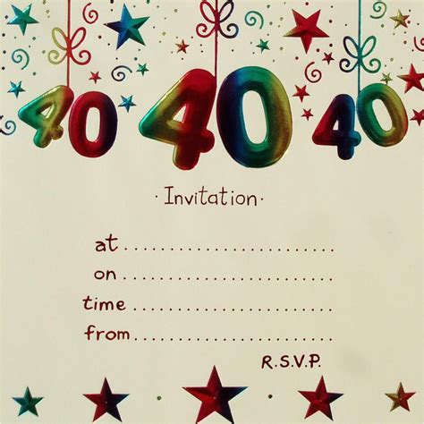 40th Birthday Invitation Templates Free Ad Easily Design A Consistent