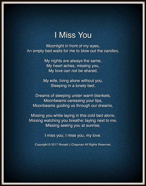 Missing You Rip Poems