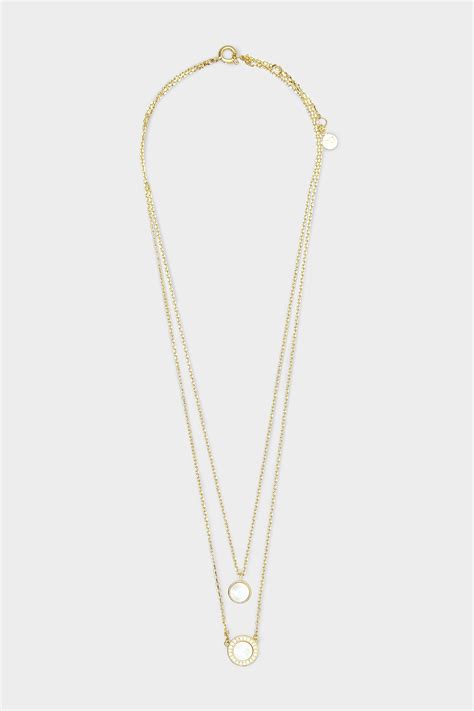 Moonlight Layered Necklace Goldwhite Purificacion Garcia United Kingdom