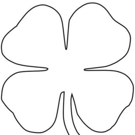 Printable Four Leaf Clover Outline Printable Word Searches