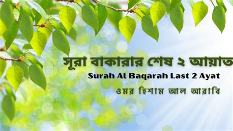 সূরা বাকারার শেষ ২ আয়াত Surah Al Baqarah Last 2 Ayat 285 286