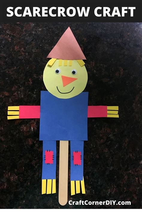 Easy Shape Scarecrow Craft For Kids Scarecrow Crafts Fall Preschool