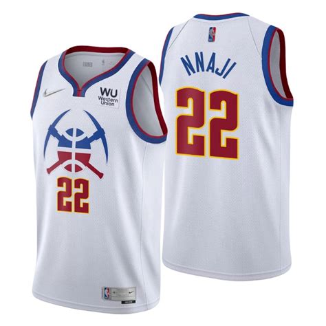 Maillot Basket Denver Nuggets No Zeke Nnaji Earned Edition Blanc