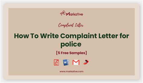 How To Write Best Police Complaint Letter [5 Templates] Markative