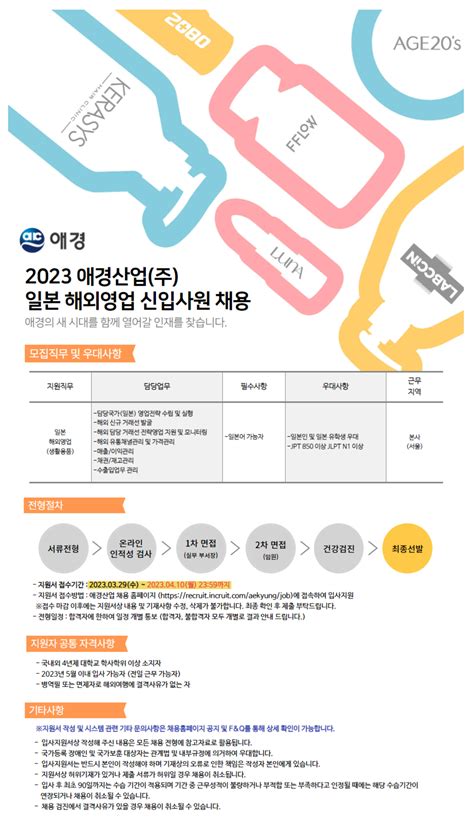 애경산업 2023년 일본 해외영업 신입사원 채용 공모전 대외활동 링커리어