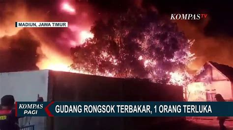 Gudang Rongsok Di Madiun Hangus Dilahap Si Jago Merah Unit Mobil