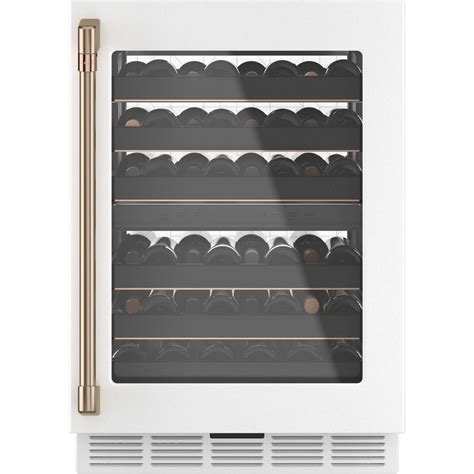 Cafe 24 In 46 Bottle Wine Beverage Cooler In Matte White Ccp06dp4pw2 The Home Depot