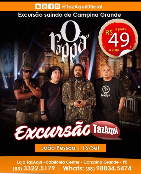 Tazaqui Oficial O Rappa Confirma Mais Um Show Em Jo O Pessoa