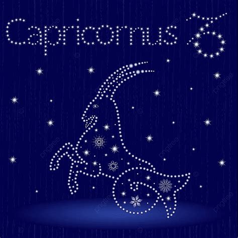 Zodiac Sign Capricornus On A Blue Starry Sky Spirituality Zodiac