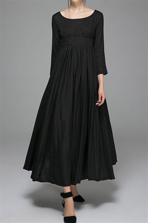 Empire Waist Dress With Sleeves