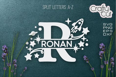 Baby Name Split Monograms Svg Files For Laser Cut Cricut 822301