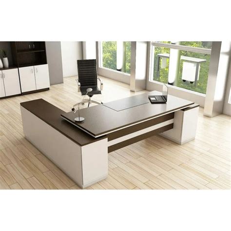 Modern Polished Handmade Artwork Rectangular Solid Wood Office