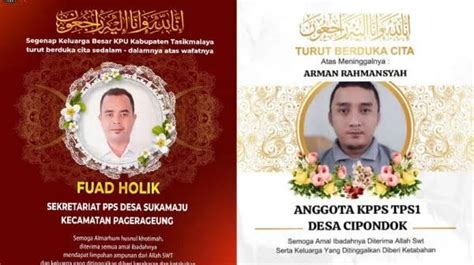 Anggota KPPS Dan PPS Di Tasikmalaya Meninggal Dunia