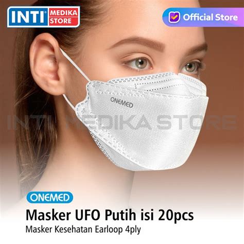 Jual MASKER ONEMED MASKER 3D 4 PLY SURGICAL EARLOOP UFO MODEL SENSI