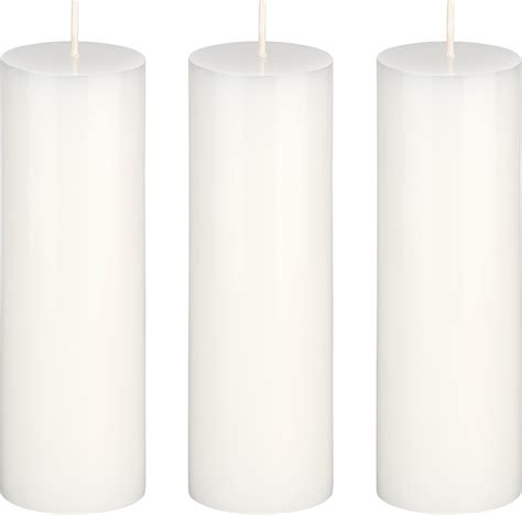 Amazon Mega Candles Pcs Unscented White Round Pillar Candle