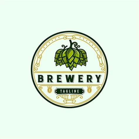 Premium Vector Vintage Brewery Logo Design For Brewing Company