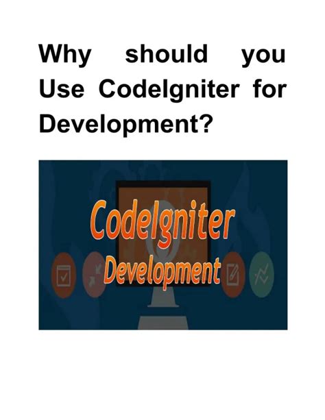 Ppt Why Should You Use Codeigniter For Development Powerpoint