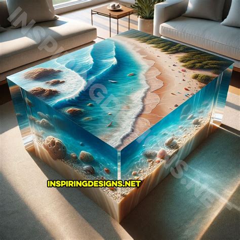 These Epoxy Scene Coffee Tables Bring The Outdoors Inside With Stunning