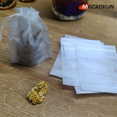 Empty Corn Fiber Pla Biodegradable Tea Bags With A Drawstring Corn Fibre Filter Bags China