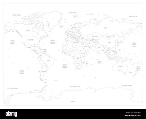 World Political Map Outline