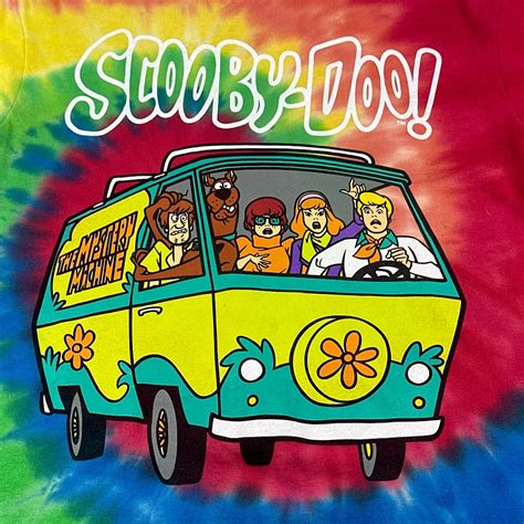 Other Scooby Doo Shirt Rainbow Tie Dye 70s Cartoon Mystery Machine ...