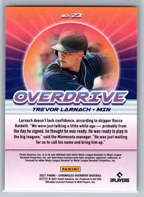 Panini Chronicles A Trevor Larnach Overdrive Ebay