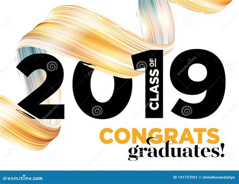 Congratulations Graduates Class Of 2019 Vector Logo Graduation