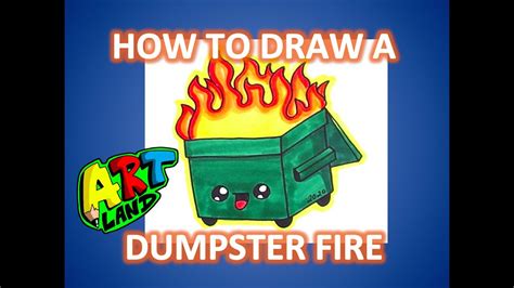 How To Draw A Dumpster Fire Youtube