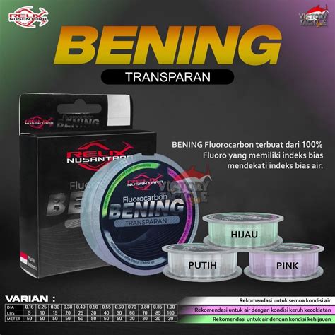 Jual RELIX NUSANTARA LEADER FLUOROCARBON 100 BENING TRANSPARAN SENAR