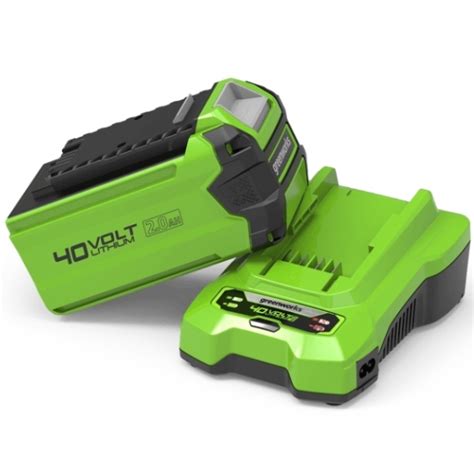 Greenworks 40v 2ah Lithium Ion Battery And 2ah Battery Charger Kit