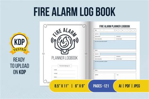 Fire Alarm Log Book Graphic by Kdp Station · Creative Fabrica