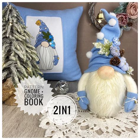 Pattern Pdf For Christmas Scandinavian Gnome Colouring Book Etsy