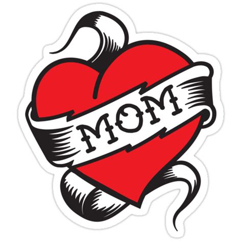 "Mom Tattoo" Stickers by LaundryFactory | Redbubble