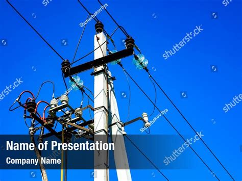 Electric Poles And Electric Powerpoint Template Electric Poles And