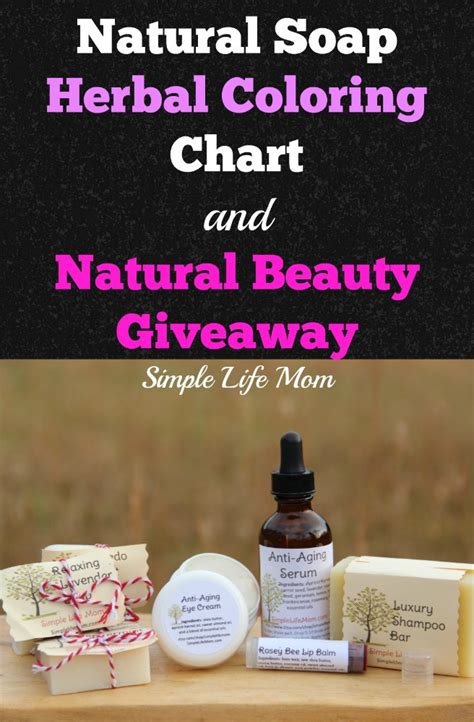 Color Soap Naturally With An Herbal Coloring Chart And Giveaway