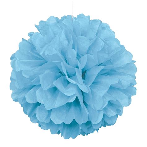 Pastel Blue Puff Decoration 40cm Party Savers