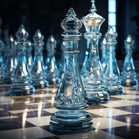 Premium AI Image | Glass chess