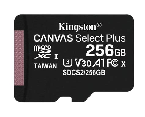 256Гб MicroSDXC карта памяти Kingston Canvas Select Plus SDCS2 256GB