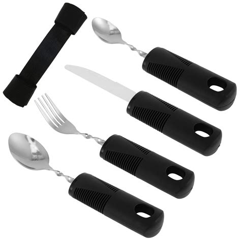 AEVXKHI Adaptive Utensils With Strap Angle Adjustable Weighted