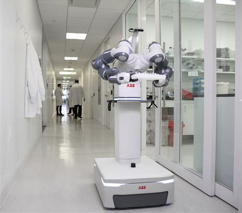 Abb Pr Sentiert Konzept Eines Mobilen Laborroboters F R Das Krankenhaus