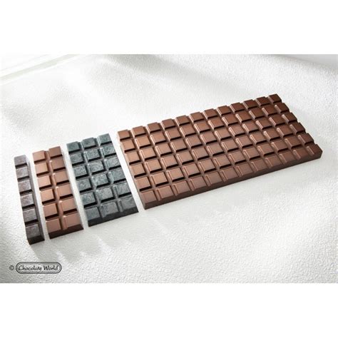 Moule Chocolat Barre 6 Carrés x10 Chocolate World Cuisineaddict