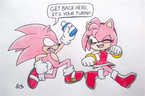 Were Pink Sonic The Hedgehog Sonic And Amy Sonic The Hedgehog Sonic