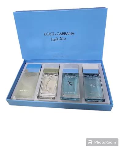 Kit Light Blue Dolce And Gabbana 4x30 Ml Miniatura Original Envío Gratis